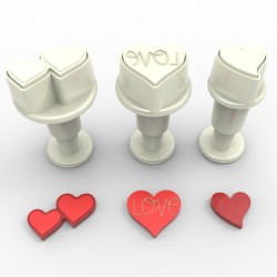 Hearts Mini Plunger 3 pcs #RP10436