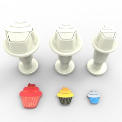 Cupcake Mini Plunger 3 pcs #RP10440