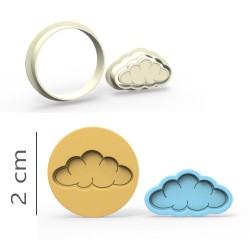 Cloud - Cookie, Biscuit, Pendant Mold Set - 2 cm