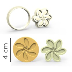 Rotating Flower - Cookie, Biscuit, Pendant Mold Set #RP23376