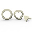 Tilted Heart - Cookie, Biscuit, Pendant Mold Set #RP23378