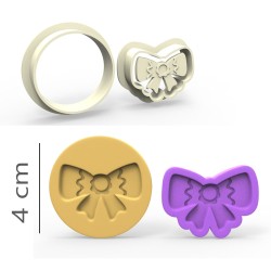 Bow - Cookie, Biscuit, Pendant Mold Set - 4 cm