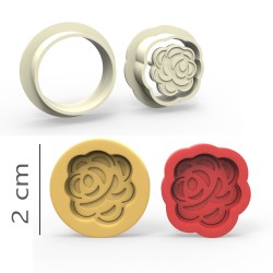Rose - Cookie, Biscuit, Pendant Mold Set #RP23404