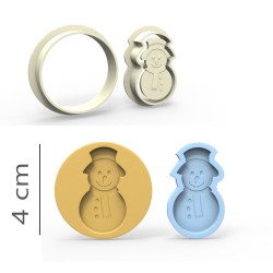 Snowman - Cookie, Biscuit, Pendant Mold Set #RP23438