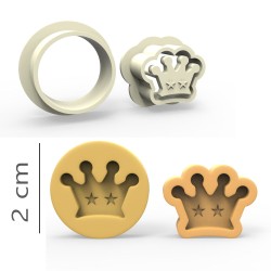 King - Cookie, Biscuit, Pendant Mold Set #RP23464