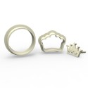 Crown - Cookie, Biscuit, Pendant Mold Set #RP23467