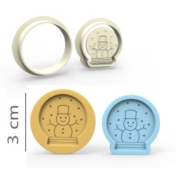 Snowglobe - Cookie, Biscuit, Pendant Mold Set #RP23533