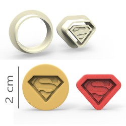 Superman - Cookie, Biscuit, Pendant Mold Set #RP23540