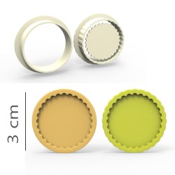 Serrated Round - Cookie, Biscuit, Pendant Mold Set #RP23548