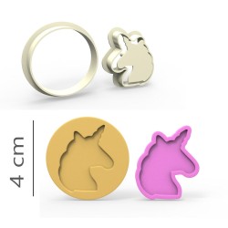 Unicorn - Cookie, Biscuit, Pendant Mold Set #RP23557