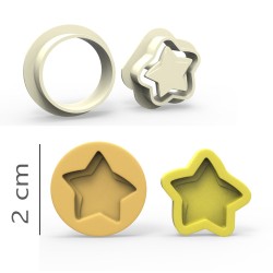 Tilted Star - Cookie, Biscuit, Pendant Mold Set #RP23570