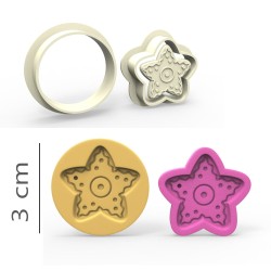 Spotted Star - Cookie, Biscuit, Pendant Mold Set #RP23572