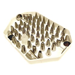 Metal Piping Nozzle Set - 52 pcs #HLT0091