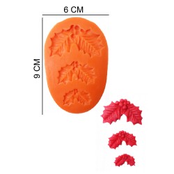 Holy Leaves Silicone Sugar Paste, Soap, Candle Mold #HG012