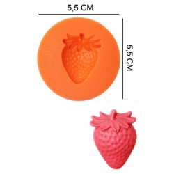 Strawberry Silicone Sugar Paste, Soap, Candle Mold #HG020