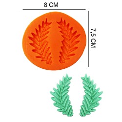 Serrated Leaf Silicone Sugar Paste, Soap, Candle Mold #HG033