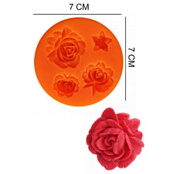 Rose Silicone Sugar Paste, Soap, Candle Mold #HG046