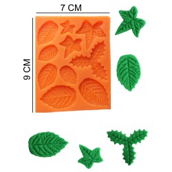 Veined Leaves Silicone Sugar Paste, Soap, Candle Mold #HG047