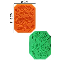 Roses Silicone Sugar Paste, Soap, Candle Mold #HG048