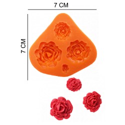 Roses Silicone Sugar Paste, Soap, Candle Mold #HG053