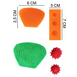 Flower Silicone Sugar Paste, Soap, Candle Mold #HG054