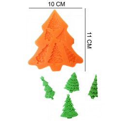 Pine Trees Silicone Sugar Paste, Soap, Candle Mold #HG066