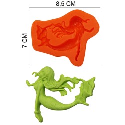 Mermaid Silicone Sugar Paste, Soap, Candle Mold #HG071