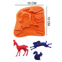 Rabbit Deer Silicone Sugar Paste, Soap, Candle Mold #HG092