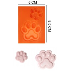 Paw Silicone Sugar Paste, Soap, Candle Mold #HG103