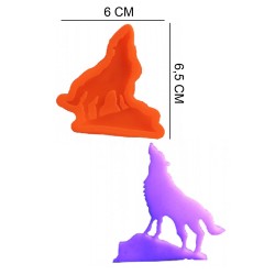 Wolf Silicone Sugar Paste, Soap, Candle Mold #HG107
