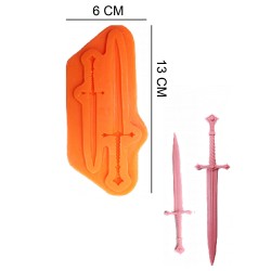 Swords Silicone Sugar Paste, Soap, Candle Mold #HG145