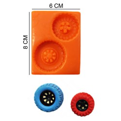 Cars Wheels Silicone Sugar Paste, Soap, Candle Mold #HG152
