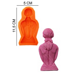 Women's Back Silicone Sugar Paste, Soap, Candle Mold #HG157