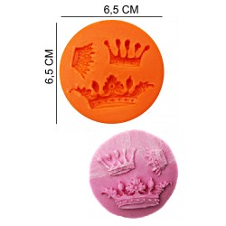 Crowns Silicone Sugar Paste, Soap, Candle Mold #HG172