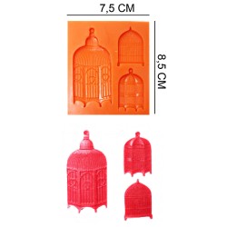 Cages Silicone Sugar Paste, Soap, Candle Mold #HG180
