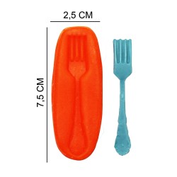 Fork Silicone Sugar Paste, Soap, Candle Mold #HG190