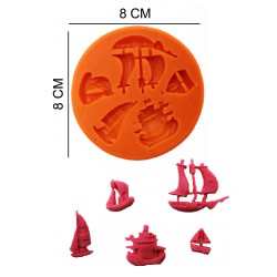 Sailboats Silicone Sugar Paste, Soap, Candle Mold #HG200