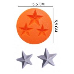 Stars Silicone Sugar Paste, Soap, Candle Mold #HG211