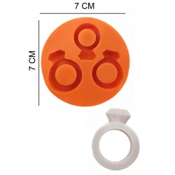Solitaire Ring Silicone Sugar Paste, Soap, Candle Mold #HG214