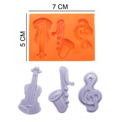 Music Silicone Sugar Paste, Soap, Candle Mold #HG221