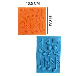 Notes Silicone Sugar Paste, Soap, Candle Mold #HG224