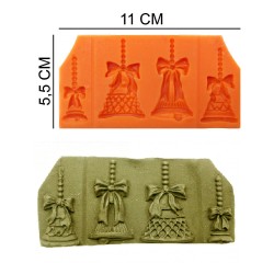 Bells Silicone Sugar Paste, Soap, Candle Mold #HG227