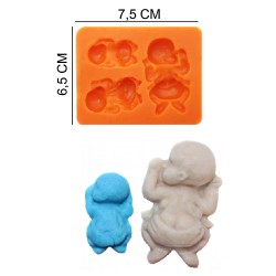 Babies Silicone Sugar Paste, Soap, Candle Mold #HG235