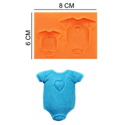 Baby Rompers Silicone Sugar Paste, Soap, Candle Mold #HG243