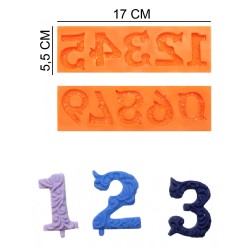 Numbers Silicone Sugar Paste, Soap, Candle Mold #HG245