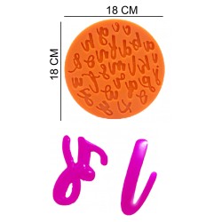 Letters Silicone Sugar Paste, Soap, Candle Mold #HG250