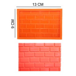 Pattern Brick Silicone Sugar Paste, Soap, Candle Mold #HG302