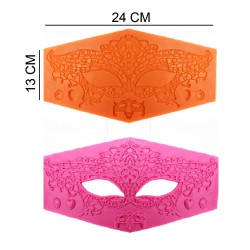 Mask Silicone Sugar Paste, Soap, Candle Mold #HG315