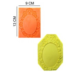 Frame Silicone Sugar Paste, Soap, Candle Mold #HG317