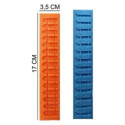 Fence Silicone Sugar Paste, Soap, Candle Mold #HG344